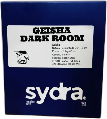 Geisha Dark Room, da torrefação Sydra Cafés Especiais