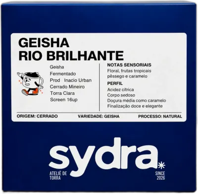 Geisha Rio Brilhante, da torrefação Sydra Cafés Especiais