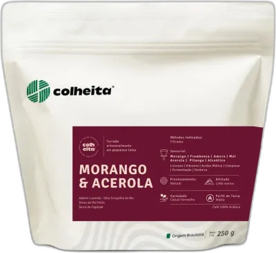 Morango E Acerola, da torrefação Colheita Café