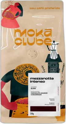 Mezzanotte Intenso, da torrefação Moka Clube