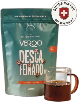 Descafeinado, da torrefação Veroo Cafés Especiais